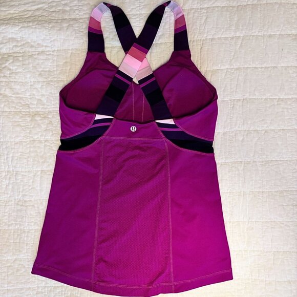 Sz8 Lululemon Push Ur Limits Tank with Built-in Bra - Size 8 - Picture 3 of 9
